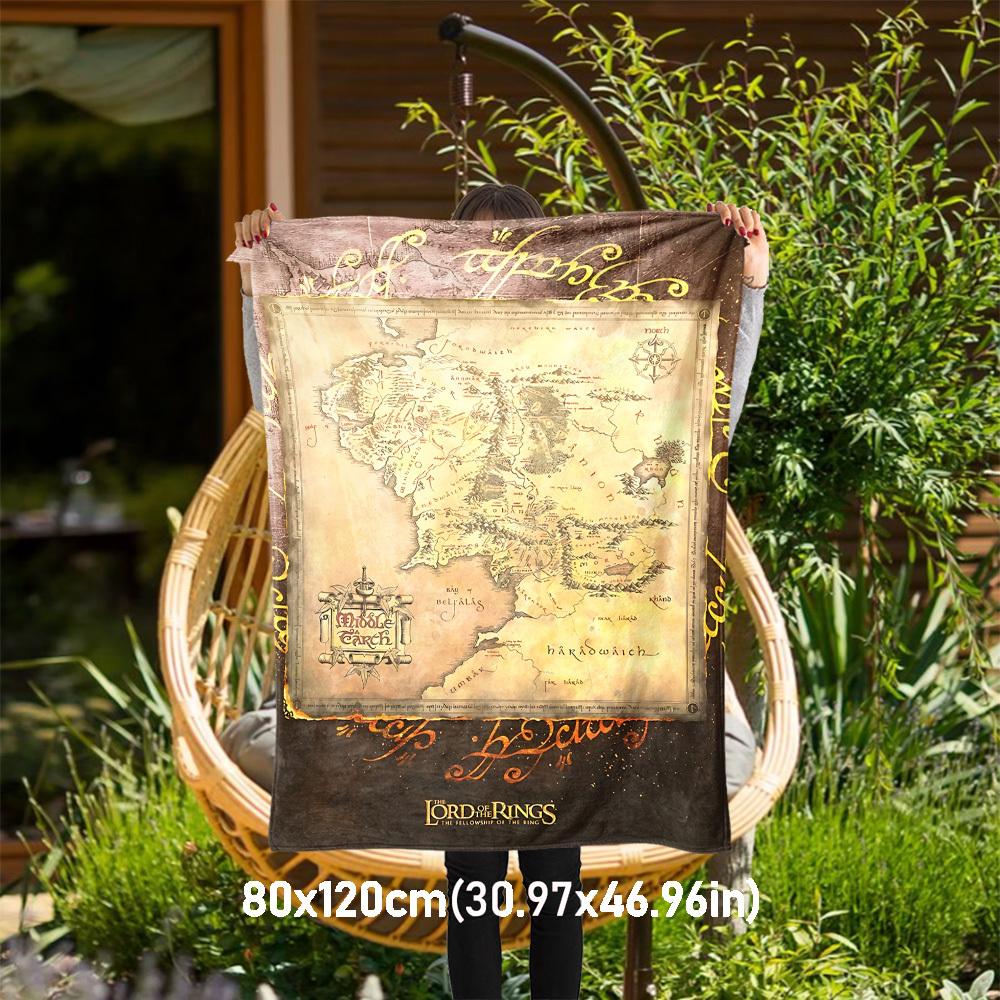 

1pc The Lord of the Rings, Fellowship of the Ring - Throw Blanket, Soft, Flannel Blankets, Living Room, All Seasons Use-1021172 80x120cm