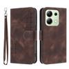 For Xiaomi Redmi Note 13 4G Leather Wallet Case Butterfly Flower Imprinted Phone Cover with Strap