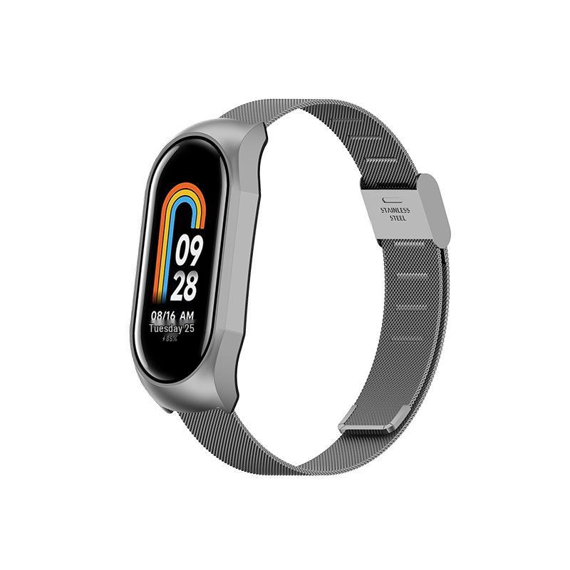 Universal Milanese Magnetic Metal Wristband for Xiaomi Mi Band 89 - New Stainless Steel 9th Gen Strap