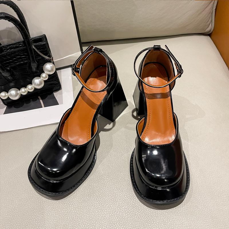 Luxury Flower Print Satin Silk Platform Mary Janes Women 90mm High Heel Ankle Strap Pumps Ladies Trendy Brand Shoes