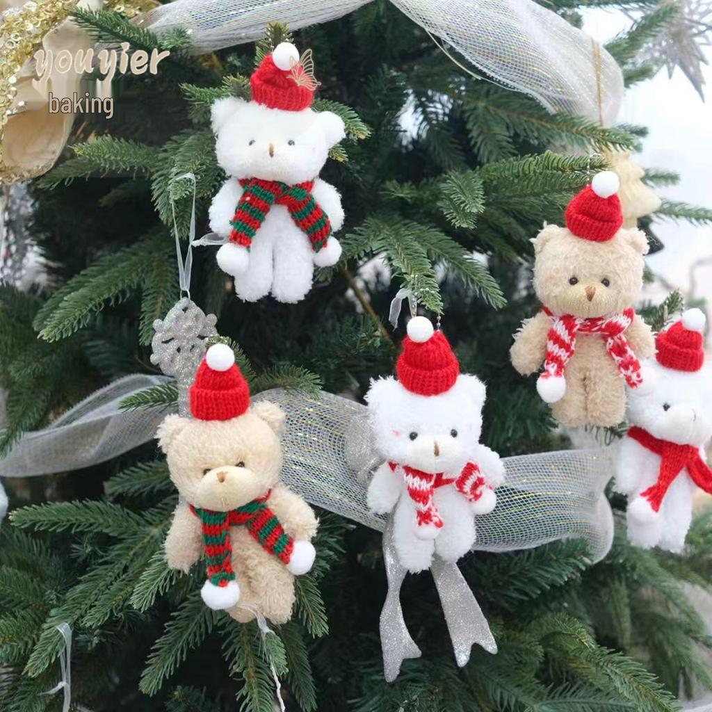 Cross-Border Christmas Bear Onesie Scarf: Cute Tree Decoration Pendant