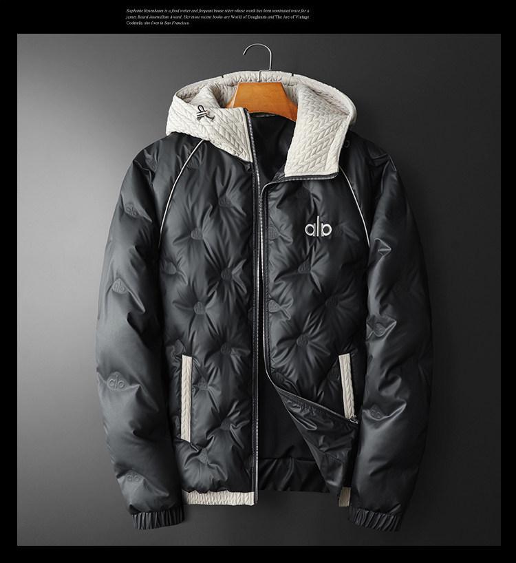 European High-End Men's White Duck Down Jacket - 2025 Winter Luxury Trend, Hooded & Lightweight Cold Protection Outerwear