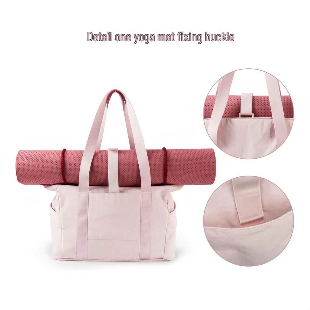 Dámská taška přes rameno s velkou kapacitou - Cestovní kabelka a nákupní taška pro dojíždění s přihrádkou na notebook a podložku na jógu