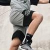 Li-Ning Letter Print Color Block Elastic Waist Straight Leg Quick-Dry Sports Shorts Men Bottoms Shark-Grey Black AAPT045-9