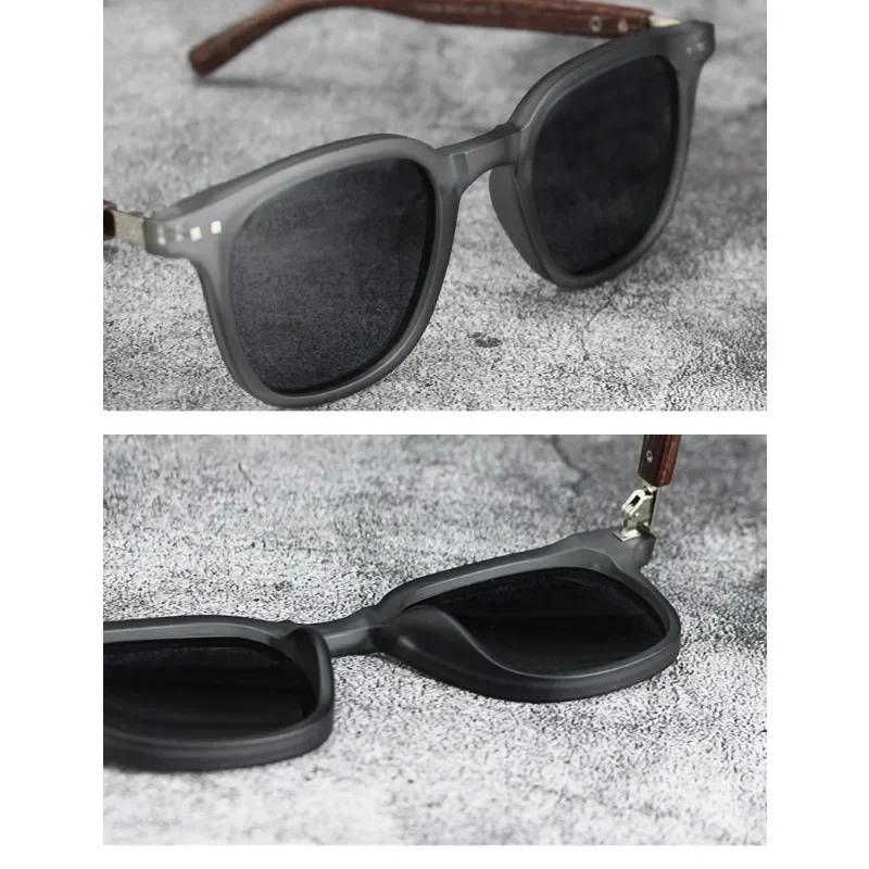 Slnečné okuliare pre mužov Ženy Trendy Retro Drevená textúra Ochrana proti UV Okuliare Cyklistika Vonkajšie Street Photography