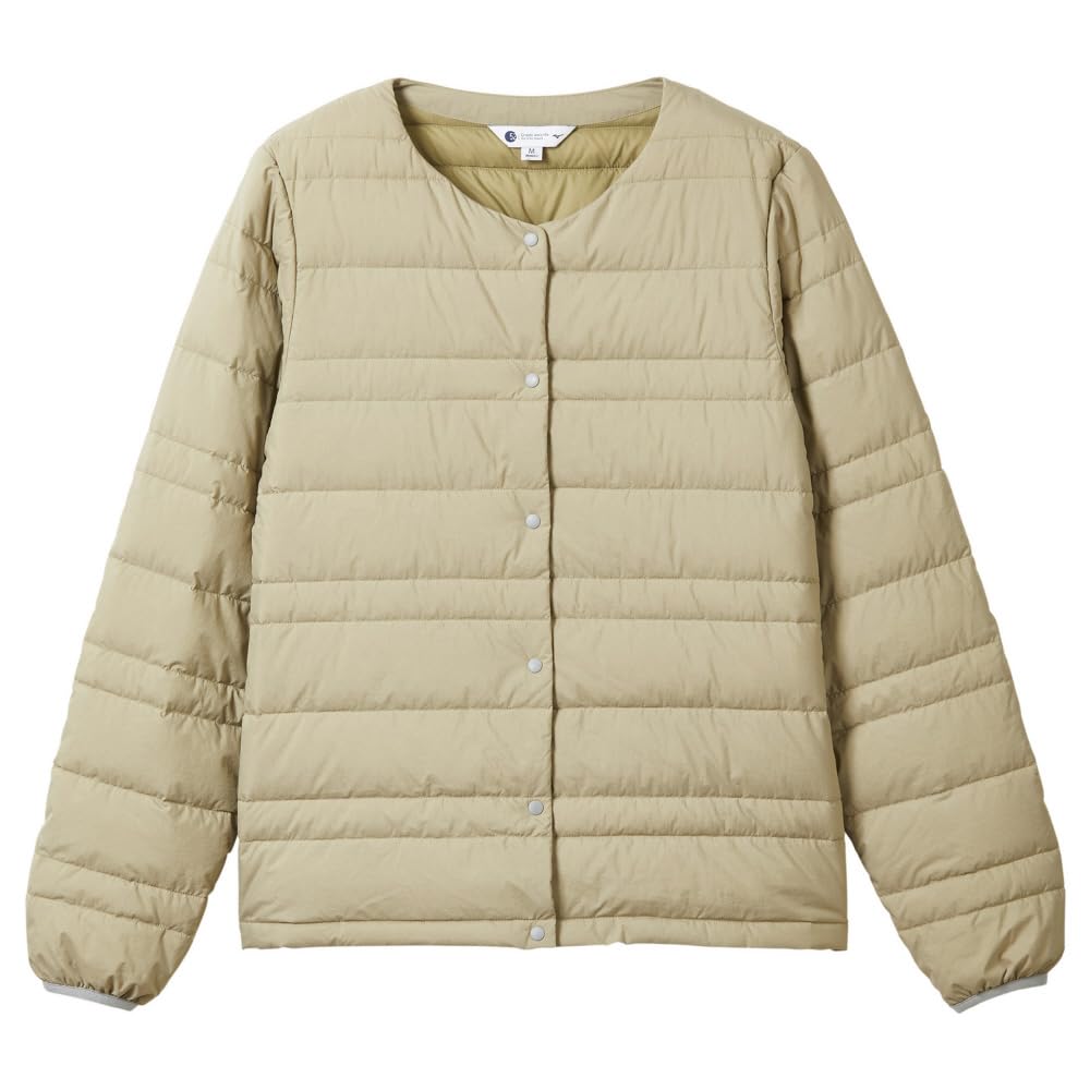 Mizuno Compact Breath Thermo Down Winter Mocha Beige Women's Jacket, Heat-Generating Material, Wear,
