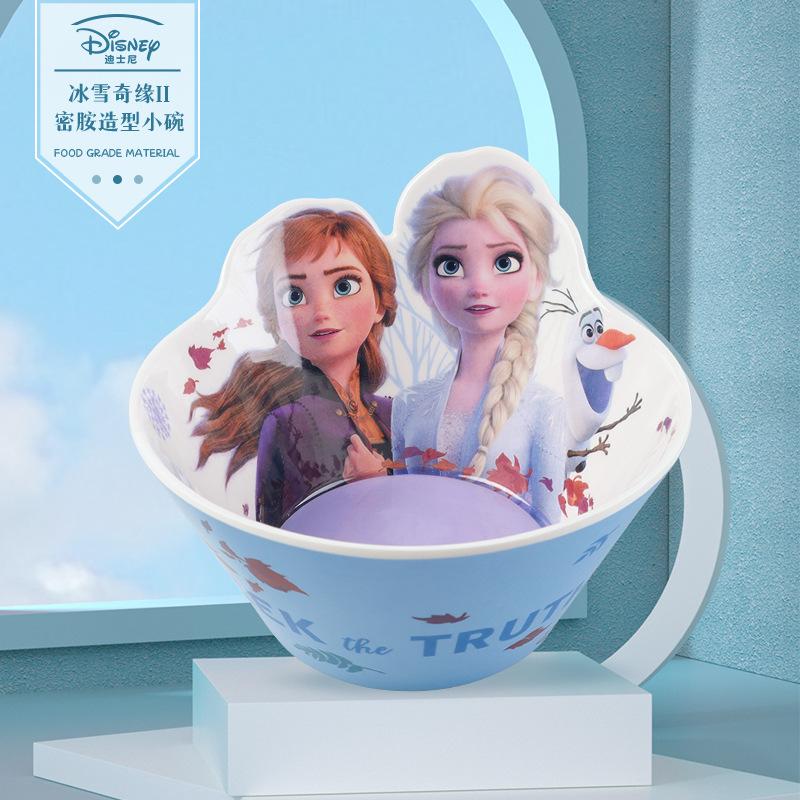 Disney Cartoon-Prinzessinnen Elsa und Olaf Mickey und Minnie Daisy Stitch und McQueen Silikon-Platzsets und Melamin-Baby-Fressnäpfe