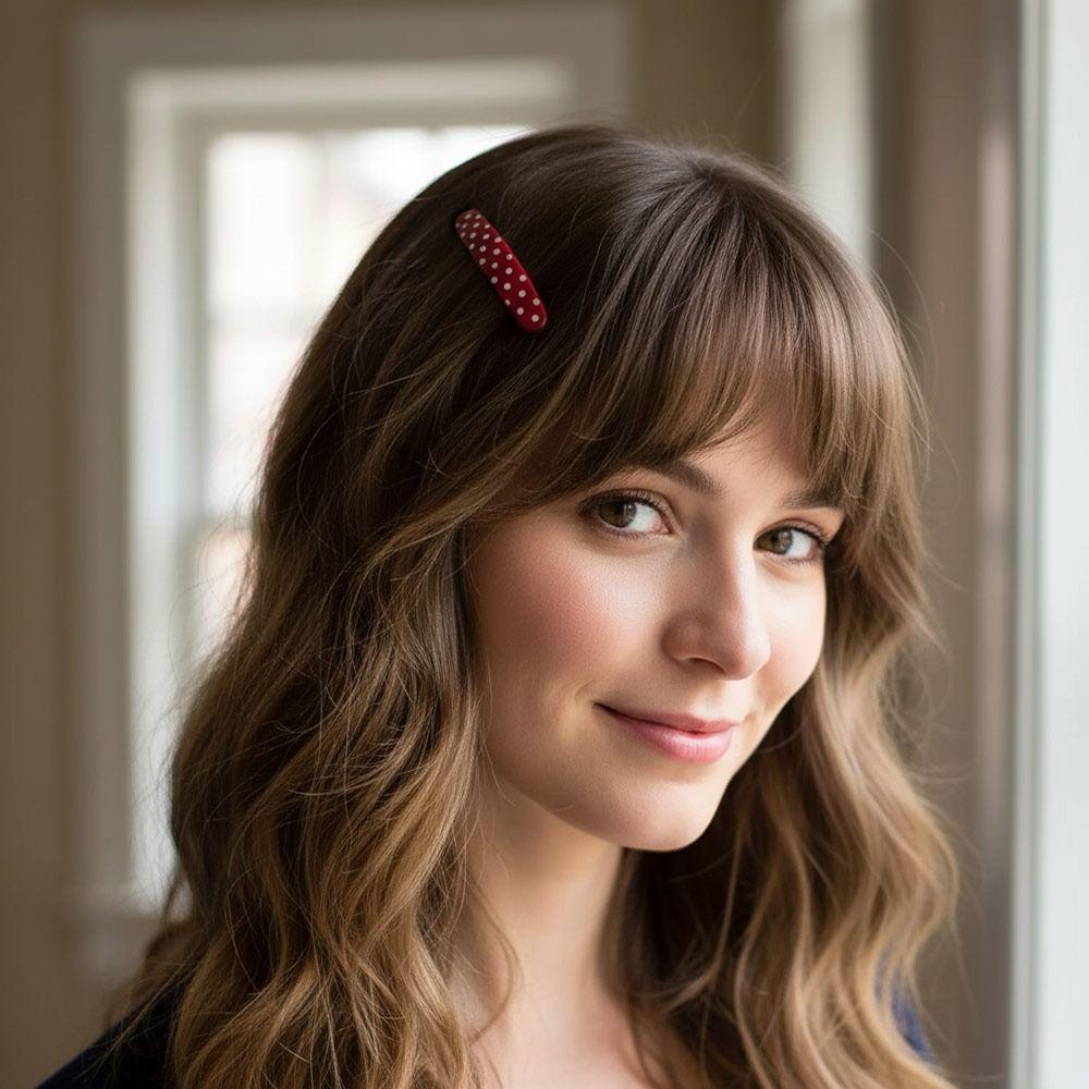 Polka Dot Comb Clip Non-Slip Bangs Hair Clip New Hair Side Combs  for Princess Hair Accessories