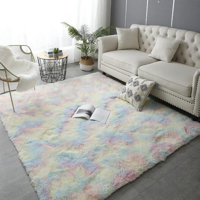Luxurious Living Room Fluffy Carpet Nordic Soft Thickening Home Decor Carpets Bedroom Bedside Children 'S Room Non -Slip Floor Mat