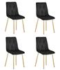 LIBRA Chair - Black Velvet / Gold Legs X 4