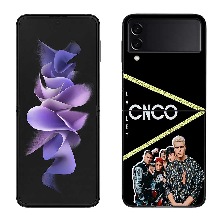 Cnco Boys Pop Phone Case For Samsung Z Flip 7 6 5G Galaxy Z Flip 5 4 3 Black Hard Cell Cover Luxury PC Shell Coque
