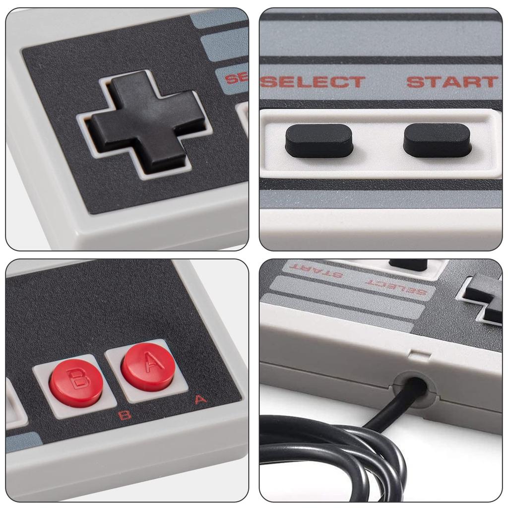 YOIQI USB Wired for NES Games 2 Pack PC USB Controller Retro Gamepad Joystick Raspberry Pi Gamepad Controller for Windows PC Mac Linux RetroPie NES