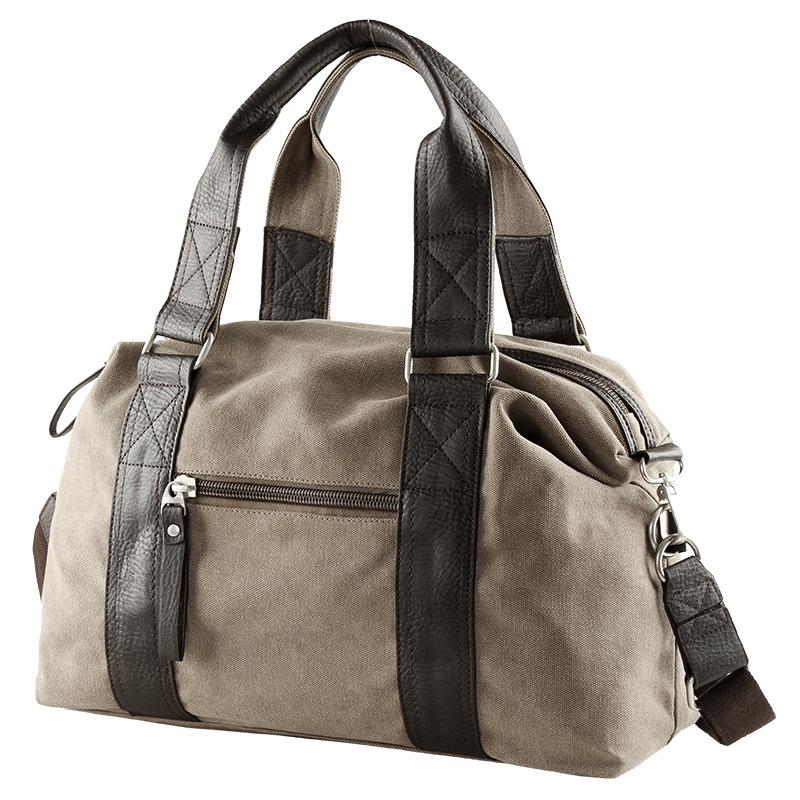 

Ametis Men s Large Canvas Travel Tote Shoulder Bag, Korean Style Crossbody 15 Inch