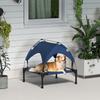 Cooling Raised Pet Bed W/ Washable Breathable Mesh, for Small Medium Dogs, 76 X 61 X 69.5cm - Dark Blue