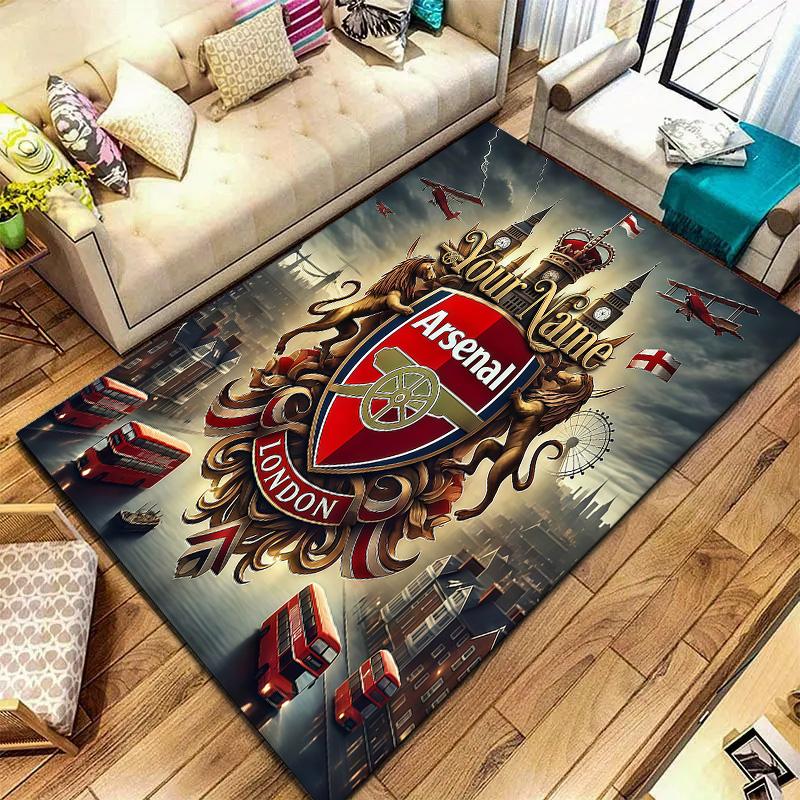 Arsenal F Custom Name Carpet Rug For Living Room Bedroom Home Sofa Decoration Kids Play Nonslip Floor Mat