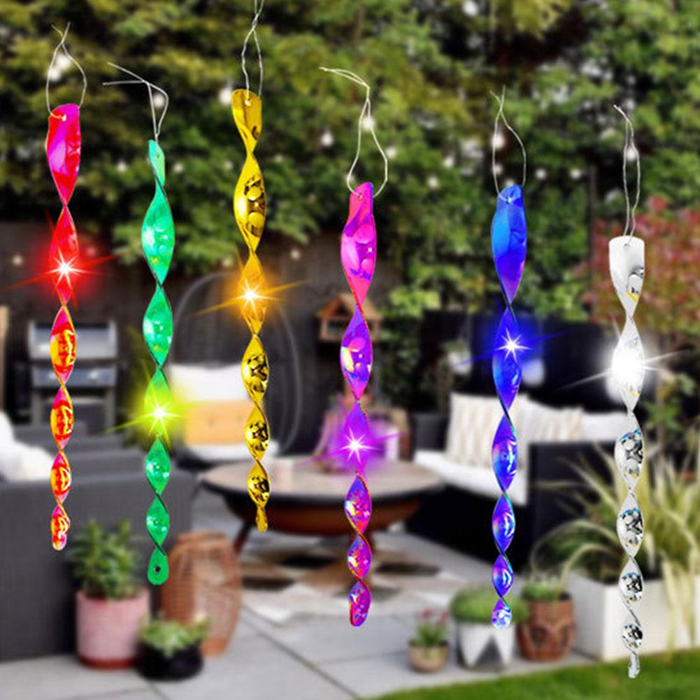 12Pcs Reflective Bird Repeller Waterproof 30CM Wind Rotating Rod Reusable Bird Deterrent Rod for Home Yard Patio Decoration