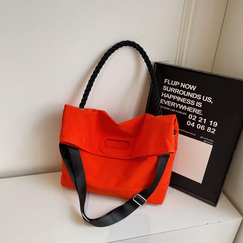 2026 New Recommended Simple and Fashiable Dual-purpose Backpack Commuting All-match Solid Color Handbag Messenger Bag