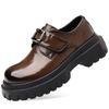 Frühling Koreanische Version von formellen lässigen Derby-Schuhen Herrenlederschuhe Britischer Stil vielseitige Plateau trendige Herrenschuhe