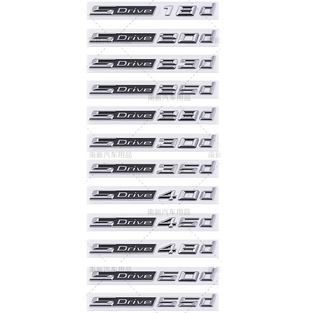 

3D SDrive 30d 50d 35d 18d 20d 23d 25d 40d 45d Logo Letter Car Rear Trunk Badge Emblem Decal Sticker For BMW X1 X2 X3 X4 X5 X6 X7 SDrive 55d