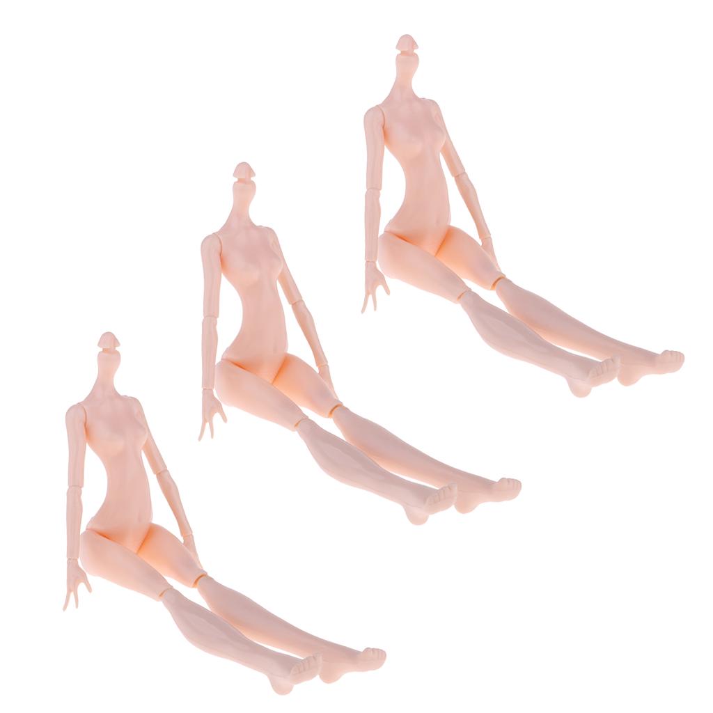 Élégant Nude Monster Doll Body Girl Modèle Jouet Pour High 3 Pièces 28cm beige