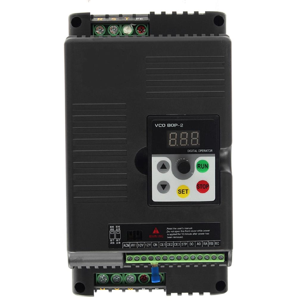 5.5KW 3 Phase Speed Control Drive Converter 220V 50Hz-60Hz Frequency Inverter Input VFD Triphase Output Motor