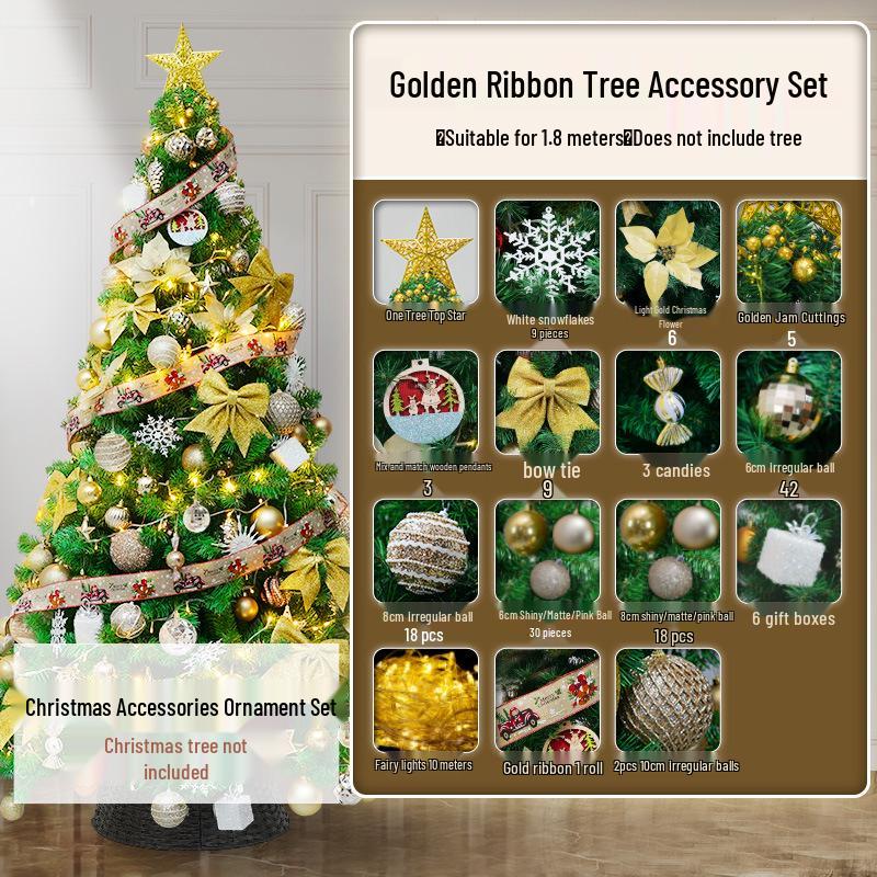 Christmas Tree Ornament Set: Decorations & Accessories Value Pack