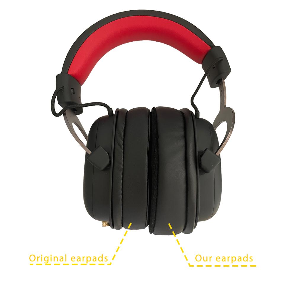 NullMini Replacement Earpads for Redragon H510 Zeus,H520 Icon Headset Headphones Leather Sleeve Earphone Earmuff