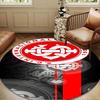 Intercontinental Football Crest Round Mat, Anti-slip Circle Carpet Chair Rug For livingroom,Bedroom, Doormat Home Decor Gift Christmas Gifts