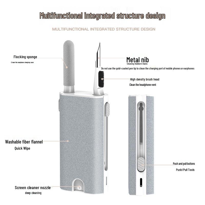 Multifunctional Earphone Cleaning Pen & Dust Removal Spray for TWS Earbuds, Computers, and Phones
