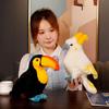 Colorful Realistic Parrot Plush Toy - Super Cute Pug Doll for Kids' Birthday Gift