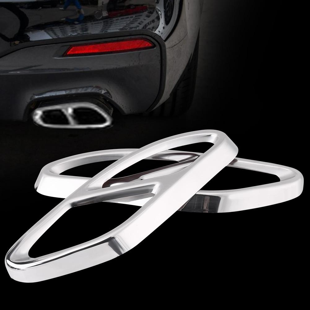 1 Pair Exhaust Muffler Tail Pipe Cover Trims for Mercedes Benz GLC C E class C207 Coupe 14 17