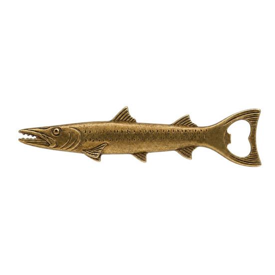 Ouvre-bouteille créatif en alliage, Ouvre-poisson rustique, Bouchon avec écaille détaillée, Design haut de gamme pour amateurs de vin, Outil de bar en métal rétro pour bière et