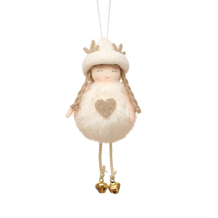 New Christmas plush angel girl pendant children's cute doll Christmas tree decoration pendant small pendant