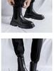 Men's Mid-Calf Platform Chelsea Boots: Thick-Soled, British-Style Short Martin Chimney Boots