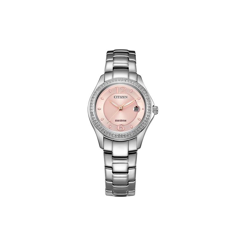 

CITIZEN Eco-Drive Series Pink Dial Date Display Hour and Minute Hand Luminous Solar Quartz Steel Strap Women s Watch Pink Dial FE1140-51X рожевий