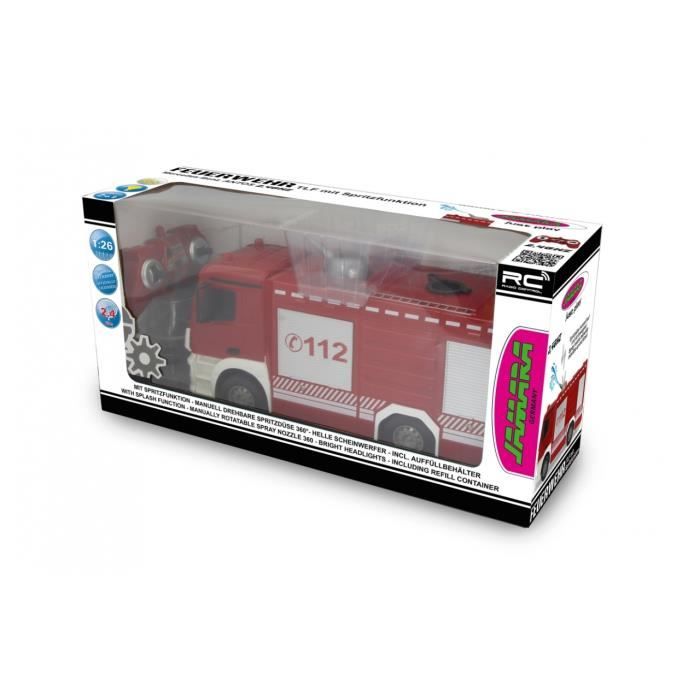 Camion de pompiers radiocommandé - jamara - mercedes-benz antos - rouge - 8 ans - extérieur