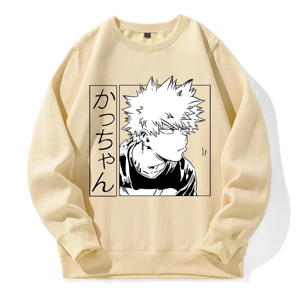Толстовки унисекс с принтом My Hero Academia Katsuki Bakugo дышащая свободная толстовка с рисунком забавный пуловер спортивные уличные толстовки L 4873₽