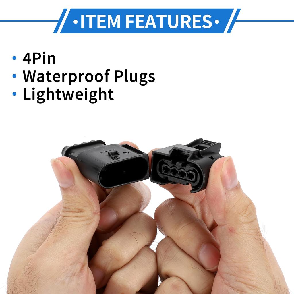 VekAuto Compatible 4 Pin Ignition Coil Connector Plug Kit Waterproof