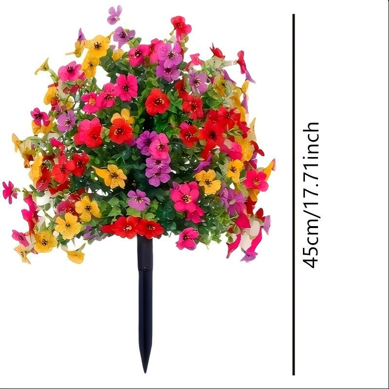 Künstliche Blume, Künstliche Petunien Mit Erdspieß, 18" Outdoor Kunstblumen Für Garten, Hof, Pflanzgefäß Und Veranda