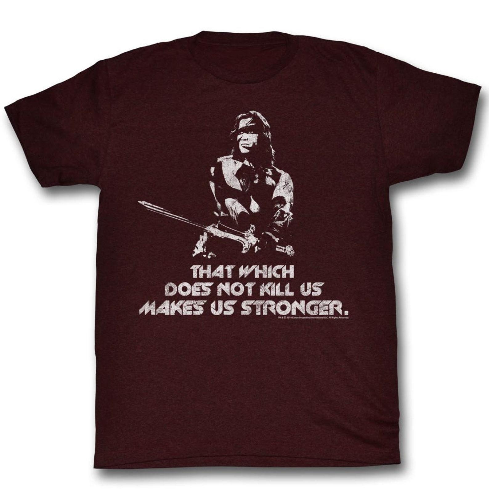 Conan The Barbarian Stronger Maroon Heather Adult T-Shirt M