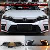 LED Daytime Running & Sequential Turn Signal Lights for 21-24 Honda Civic Front Bumper