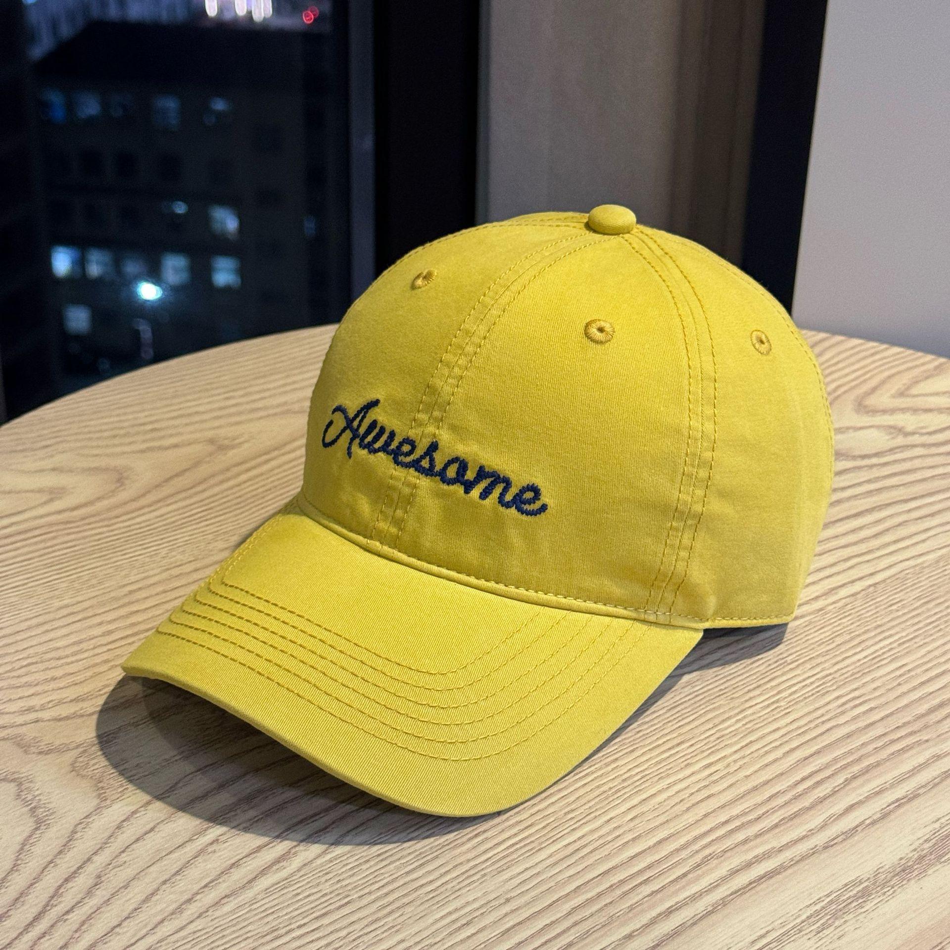 

New Korean-style sun protection spring-summer deep-top baseball cap for men and women, yellow bright-colored sun hat with a deeper and wider design Adult54-60Adjustable жовтий