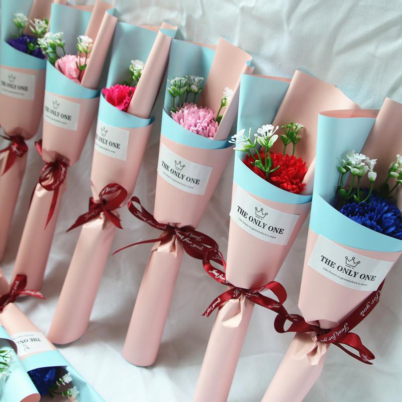 Regalos del Festival de la Empresa de Navidad Claveles Girasoles Flores de Jabón Individuales Regalos para Eventos del Día del Maestro