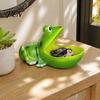 Funny Desktop Storage Cartoon Frog Bowl, Resin Statue Key Holder, Unique Gift for Friends Decorative Organizer Entryway Living Room Animal Figurine