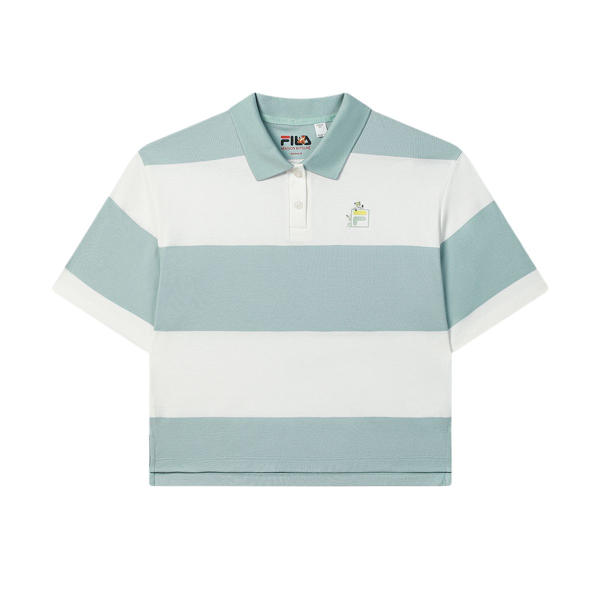 

Новая женская рубашка-поло FILA x MAISON KITSUNE ORIGINALE Фруктово-серая Зеленая GN F11W529103F-GN S