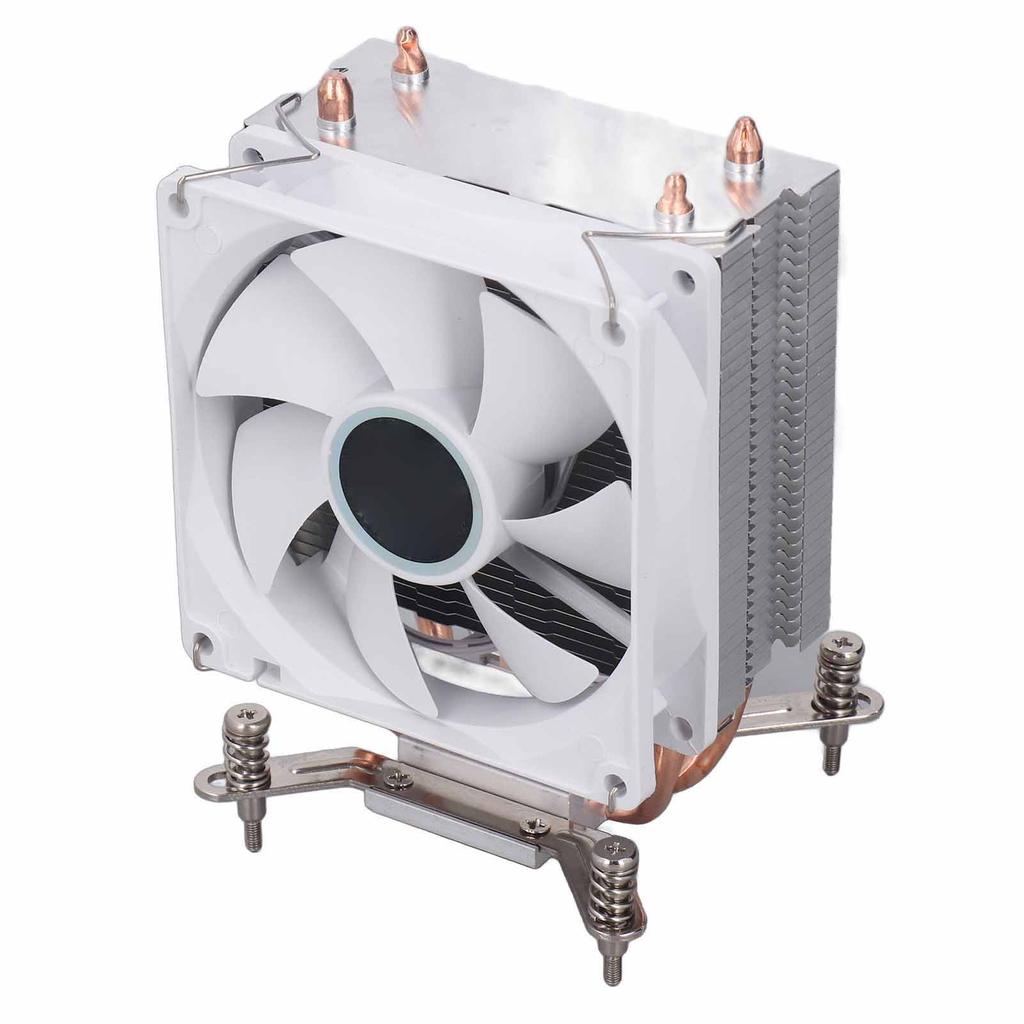 CPU Cooling Fan 3.54in 2 Heat Pipes 3pin 12VDC 2000RPM Hydraulic Bearing CPU Air Cooler with Backplate for Intel 775