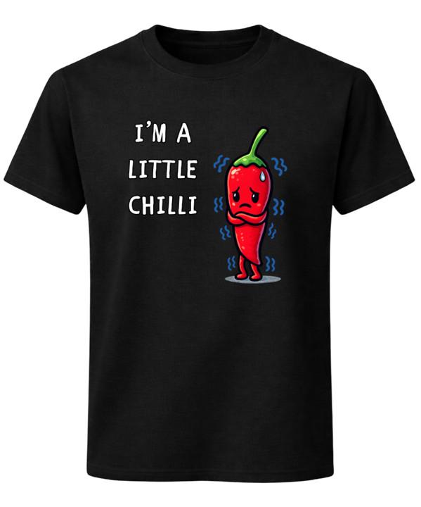 I’m a Little Chilli Funny T-Shirt Cute Red Chili Pepper Cartoon Graphic Tee M