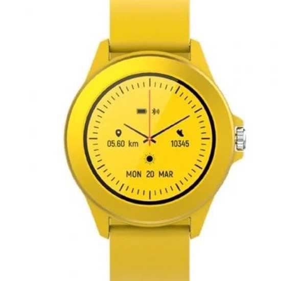 FOREVER Colorum Reloj inteligente 1,22" resistente al agua IP68 para hombre y mujer - Unisex - Reloj de color - Reloj amarillo - Varios mo