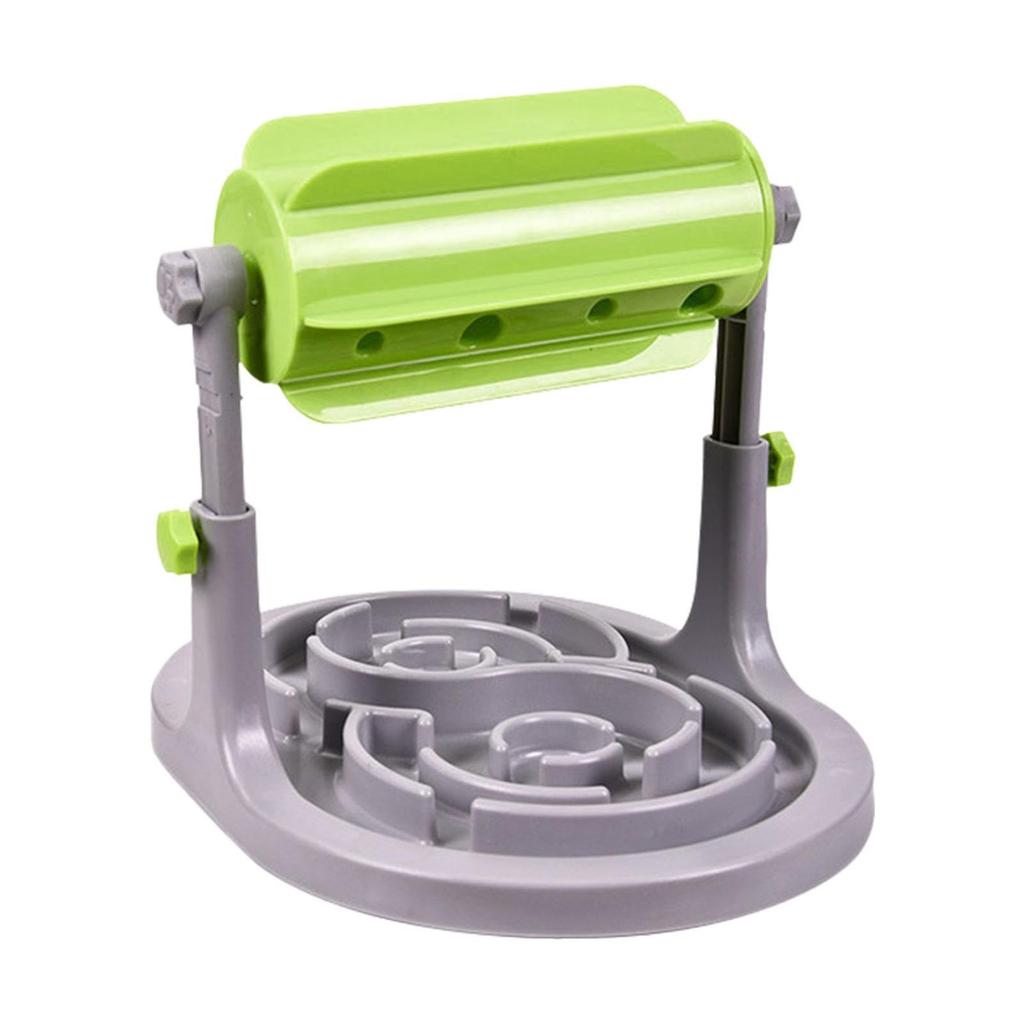 Interactive Dog Cat Food Puzzle Toy, Drum Dispenser, Slow Eating Feeding Bowl, Food Leaking Device, Brain Toy Feeder, Adjustable