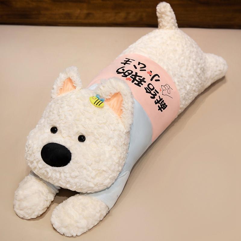 110cm Huge Kawaii Dog Plush Toys Cartoon Stuffed Animal Cute Soft Cuddly Baby Plushie Pillow Lie Prone Toy For Girls Gift Decor